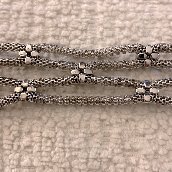 4-Strand Silver Tone Rope Bracelet - Picture 3 of 8